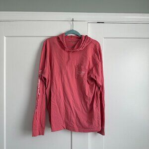 Vineyard Vines Long Sleeve T-Shirt with Hood - Red/Pink - M